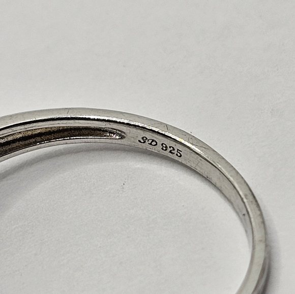 Beautiful Genuine Swiss Blue Topaz Sterling Silver Rhodium Finish! Sz 8.5 Ring! - Picture 6 of 6